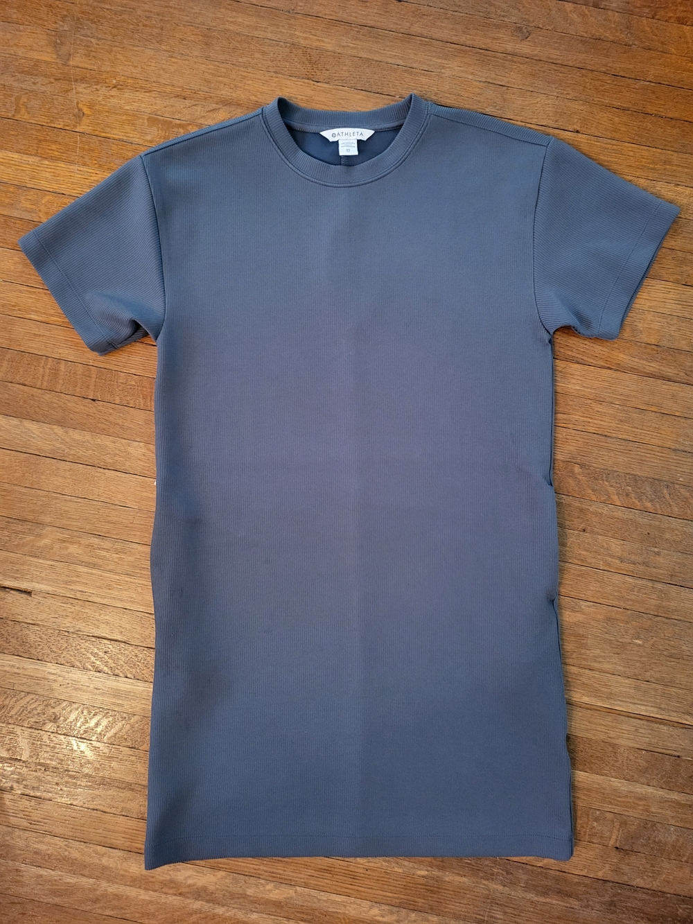 Athleta Ribbed Mini Dress With Pockets - Slate Blue